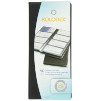 ]Rolodex Vinyl Business Card Book with A-Z Tabs, Holds 96 Cards of 2.25 x 4 Inches, Black (67467